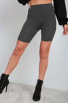 Lianne High Waist Basic Jersey Cycling Shorts - bejealous-com