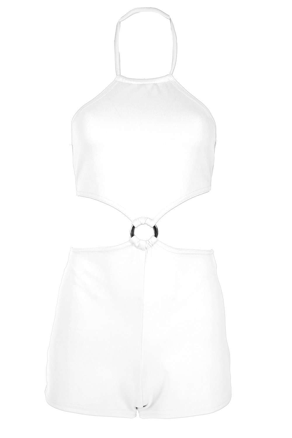 Lillie Strappy Halterneck Cut Out Playsuit - bejealous-com