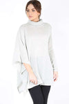 Lilly Roll Neck Knitted Bat Wing Top - bejealous-com