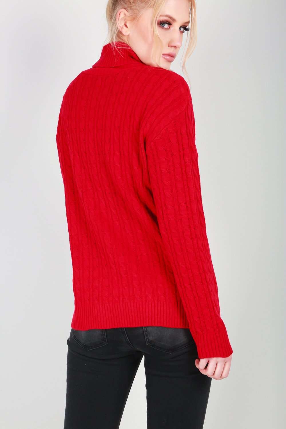 Lily Roll Neck Knitted Jumper - bejealous-com