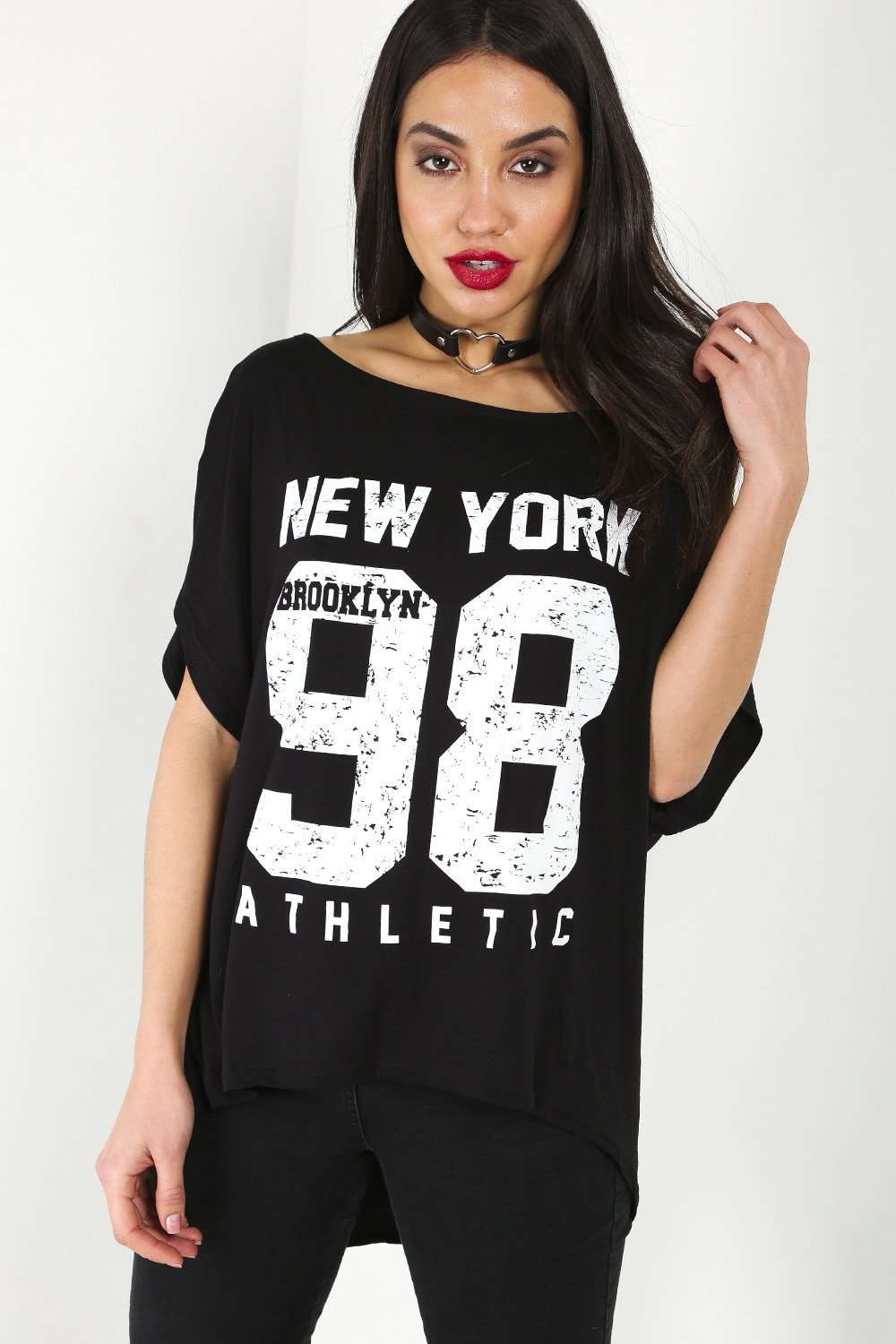Lindie Oversized New York Bat Wing Tshirt - bejealous-com