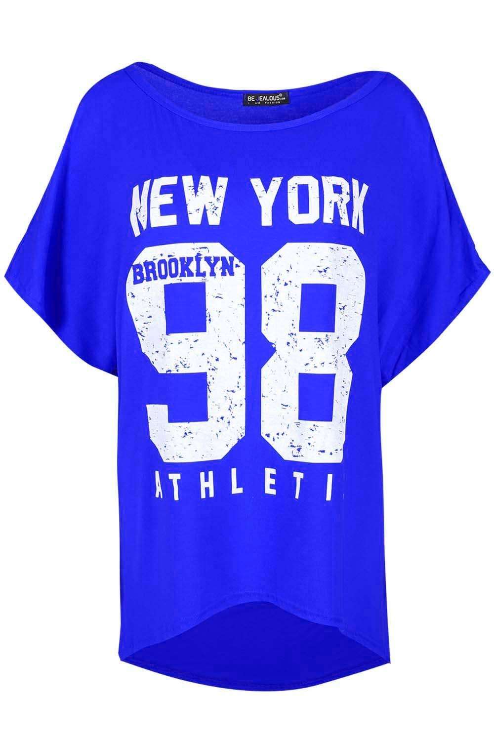 Lindie Oversized New York Bat Wing Tshirt - bejealous-com