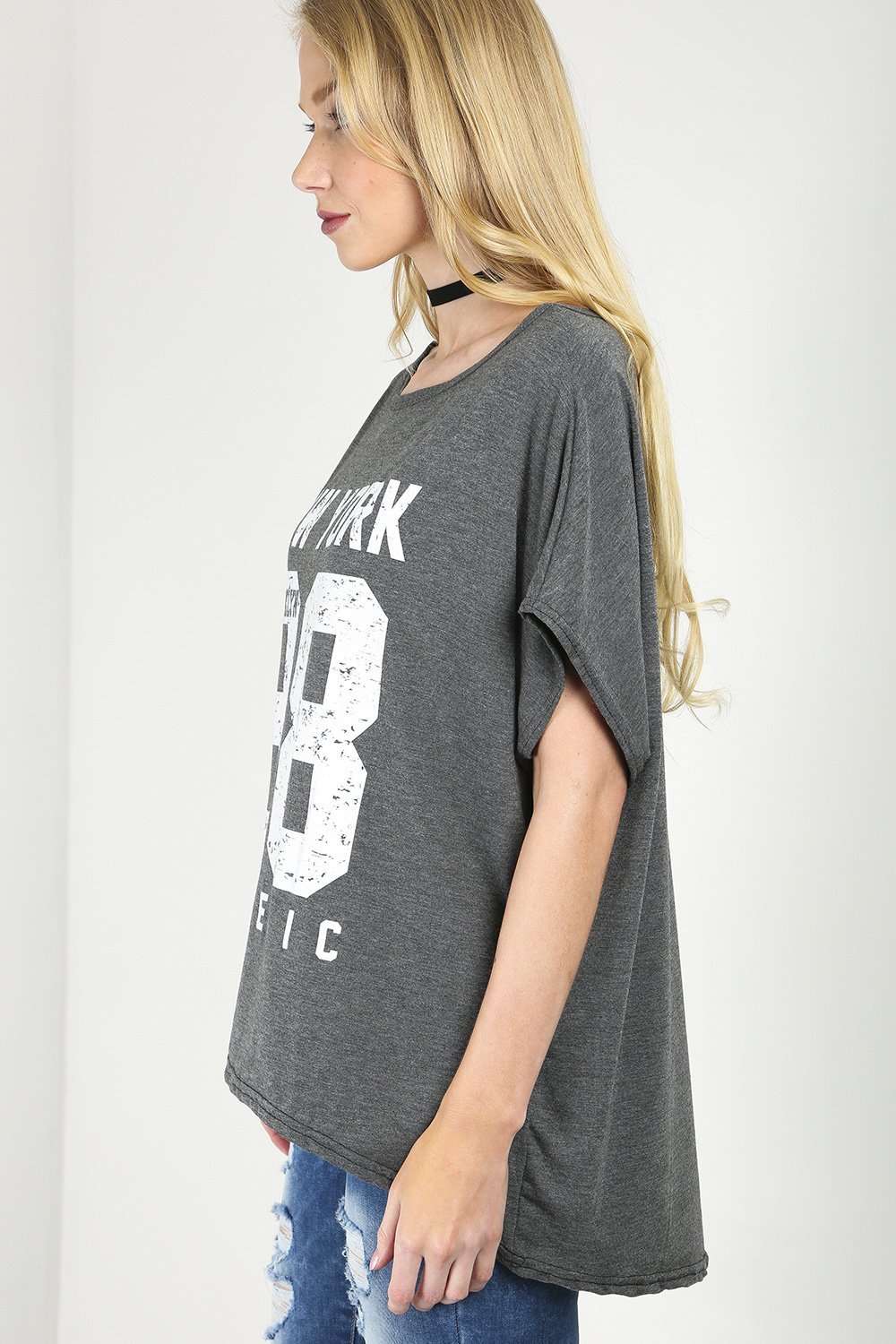 Lindie Oversized New York Bat Wing Tshirt - bejealous-com