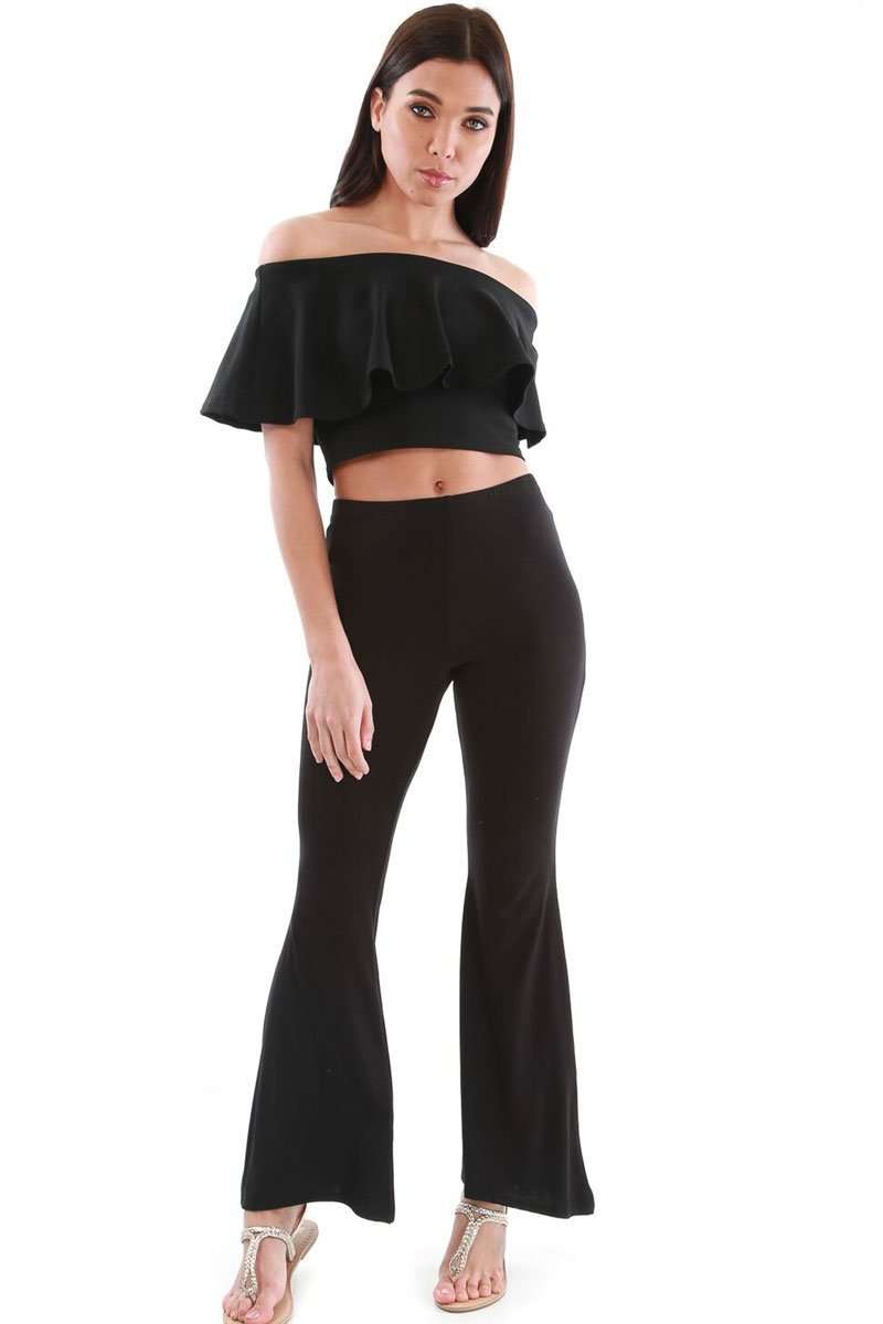 Liza High Waist Jersey Palazzo Pants - bejealous-com