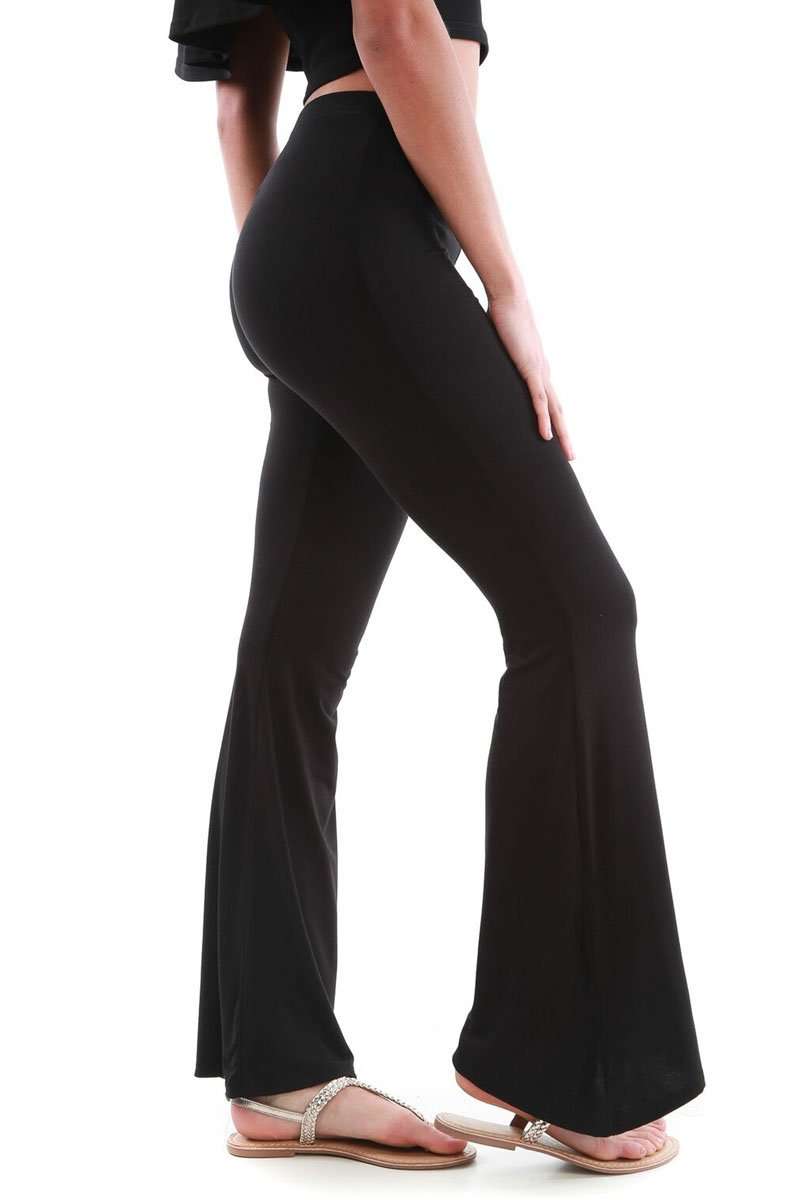 Liza High Waist Jersey Palazzo Pants - bejealous-com