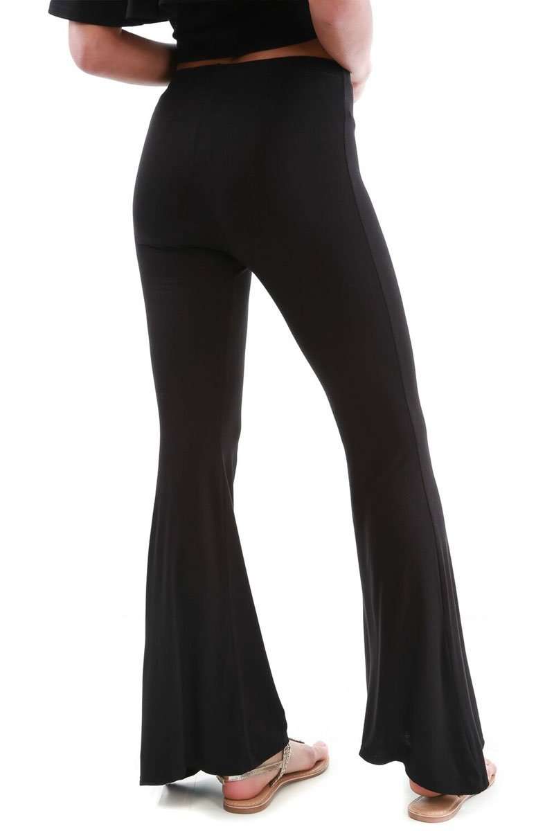 Liza High Waist Jersey Palazzo Pants - bejealous-com