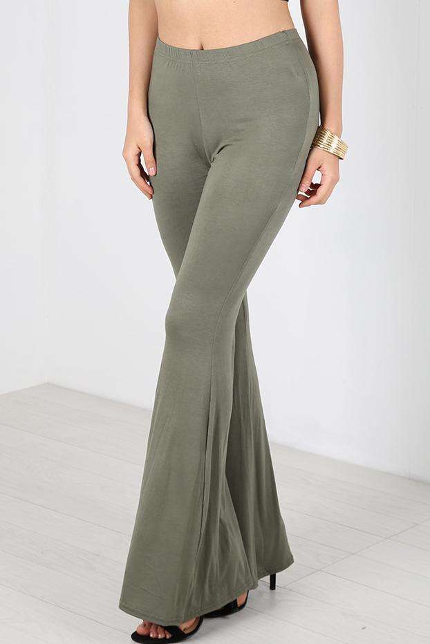 Liza High Waist Jersey Palazzo Pants - bejealous-com