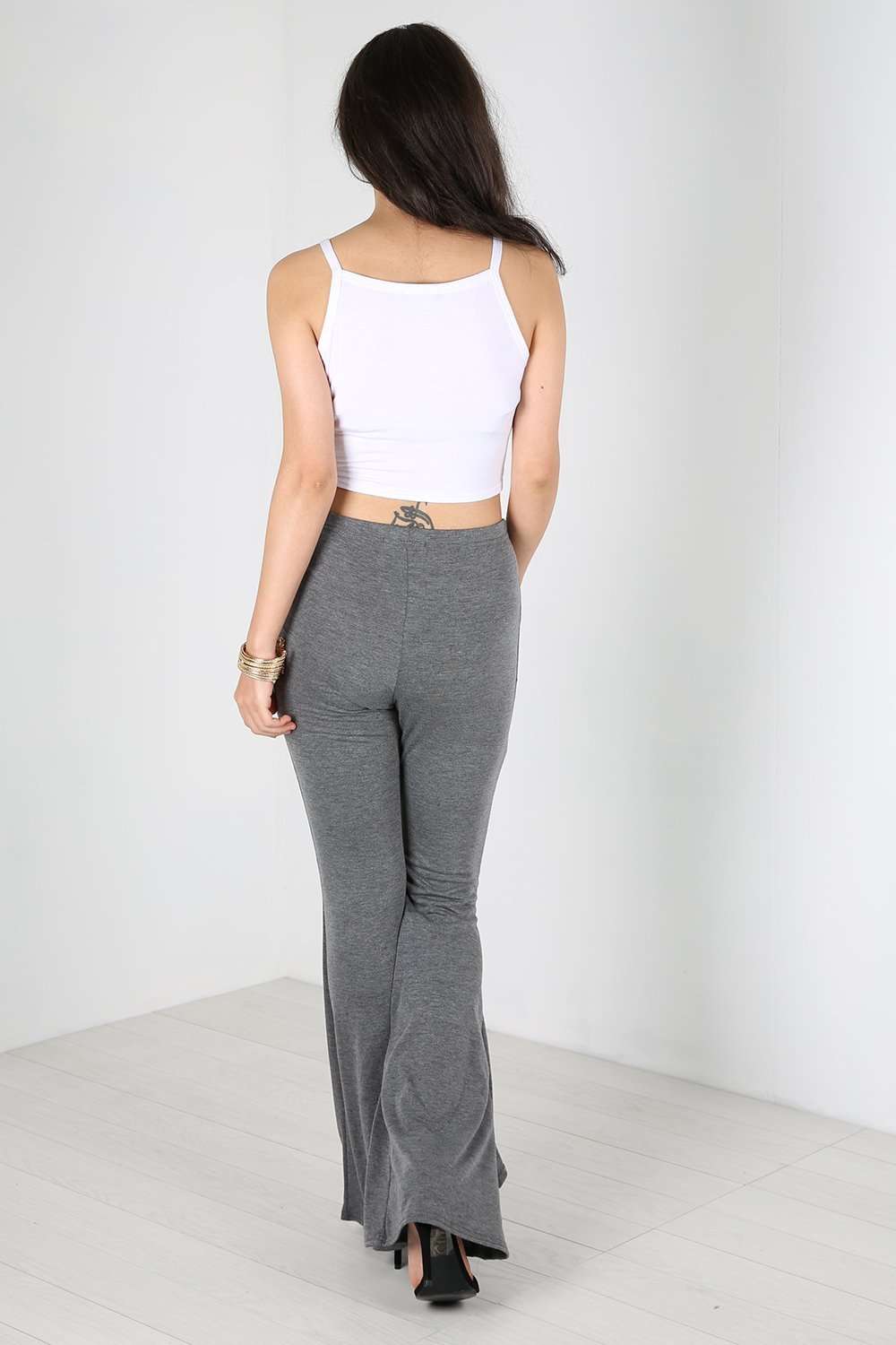 Liza High Waist Jersey Palazzo Pants - bejealous-com