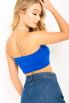 Lizzi Bandeau Basic Jersey Crop Top - bejealous-com