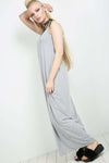 Lola Strappy Draped Jersey Maxi Dress - bejealous-com
