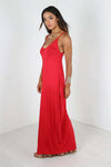 Lola Strappy Draped Jersey Maxi Dress - bejealous-com
