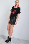 Blood Graphic Print Halloween Tshirt Dress - bejealous-com