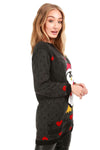 Long Sleeve Christmas Penguin Oversized Knitted Jumper - bejealous-com