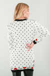 Long Sleeve Christmas Penguin Oversized Knitted Jumper - bejealous-com