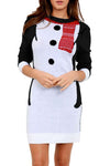 Long Sleeve Christmas Snowman Jumper Dress - bejealous-com
