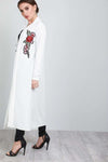 Long Sleeve Floral Embroidered Floaty Jacket - bejealous-com