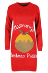 Long Sleeve Knitted Maternity Christmas Pudding Dress - bejealous-com