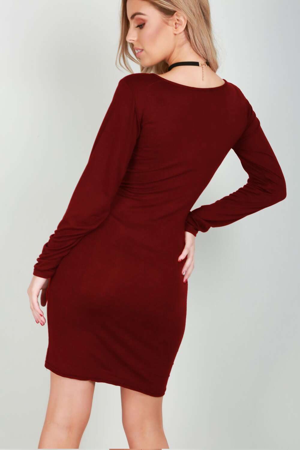 Long Sleeve Mummy's Christmas Pudding Maternity Dress - bejealous-com