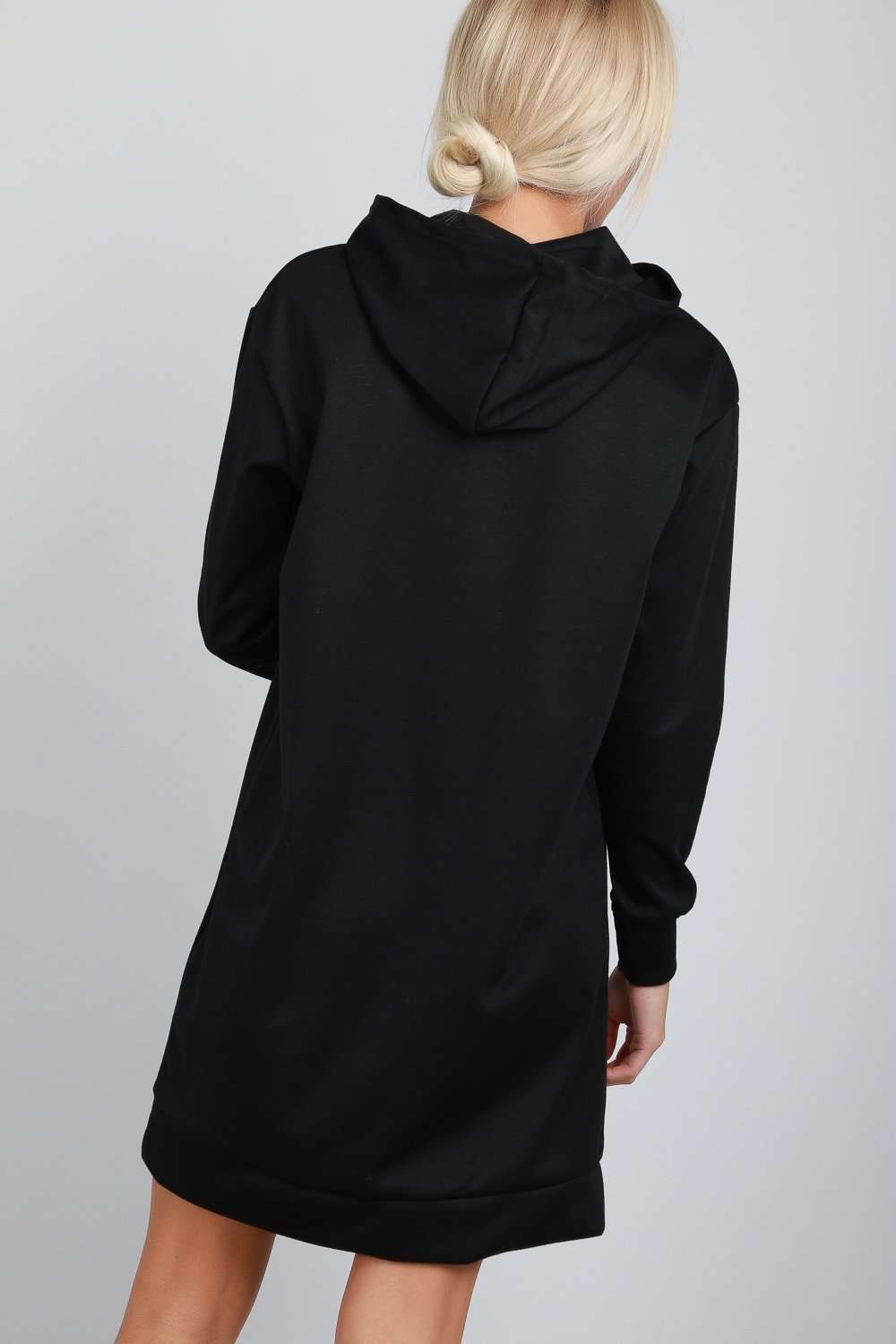 Long Sleeve Reindeer Graphic Print Christmas Jumper Dress - bejealous-com