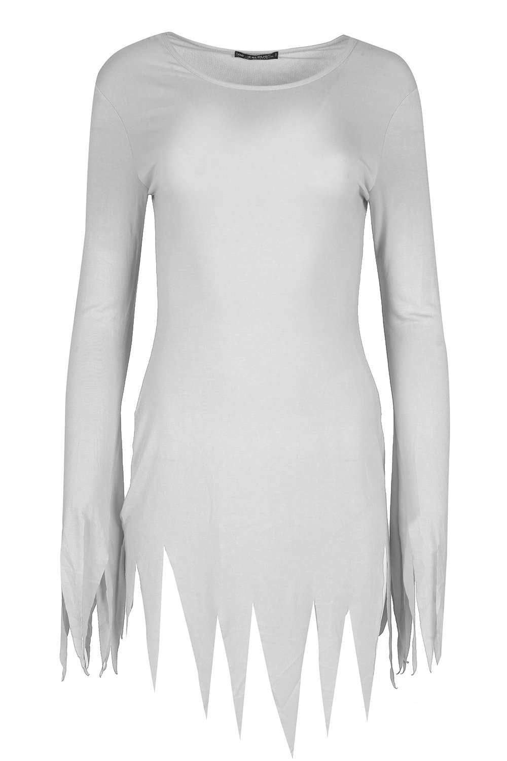 Long Sleeve Ripped Hem Halloween Dress - bejealous-com