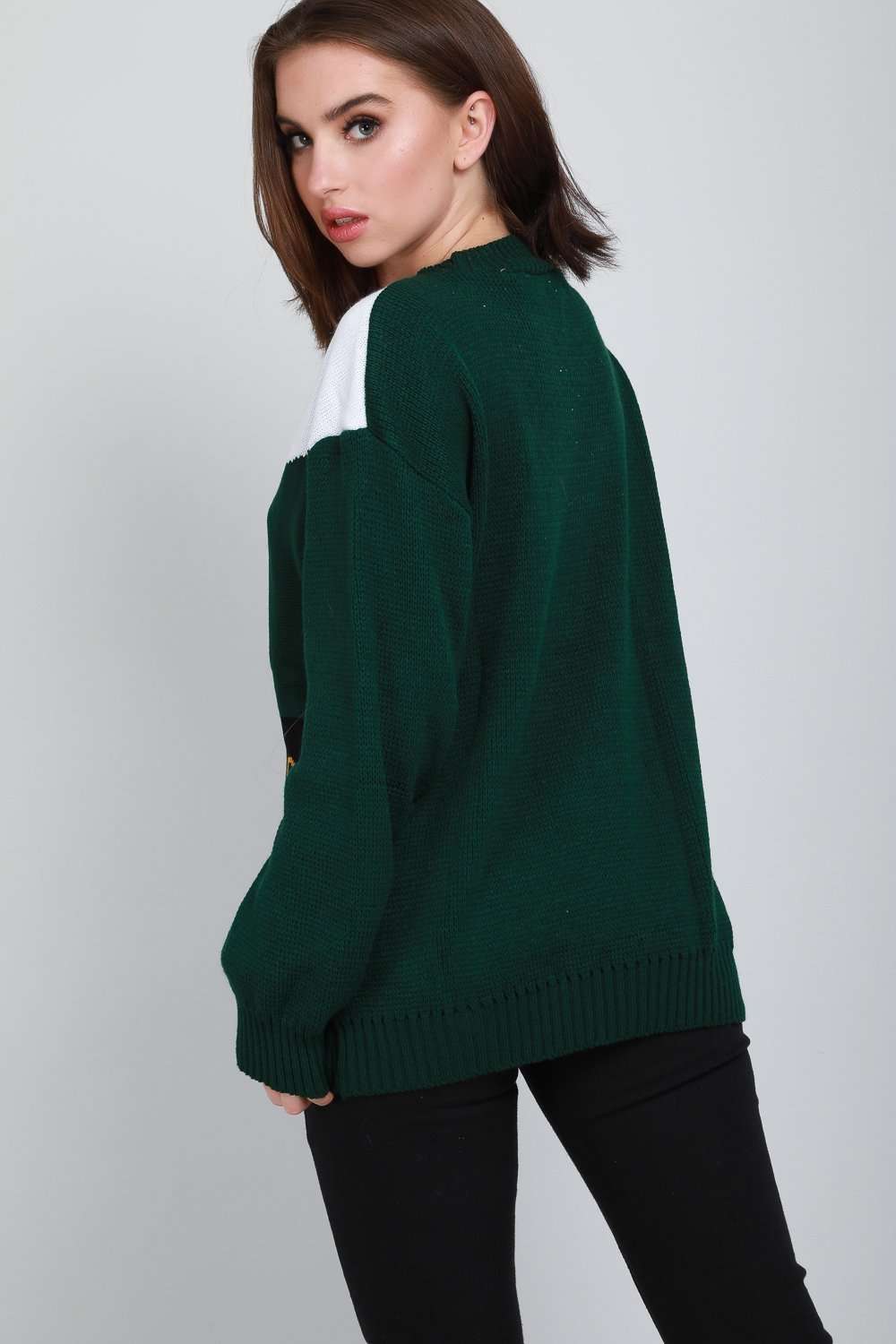 Long Sleeve Santa Costume Oversized Knitted Jumper - bejealous-com