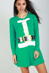 Long Sleeve Santa Swing Dress - bejealous-com