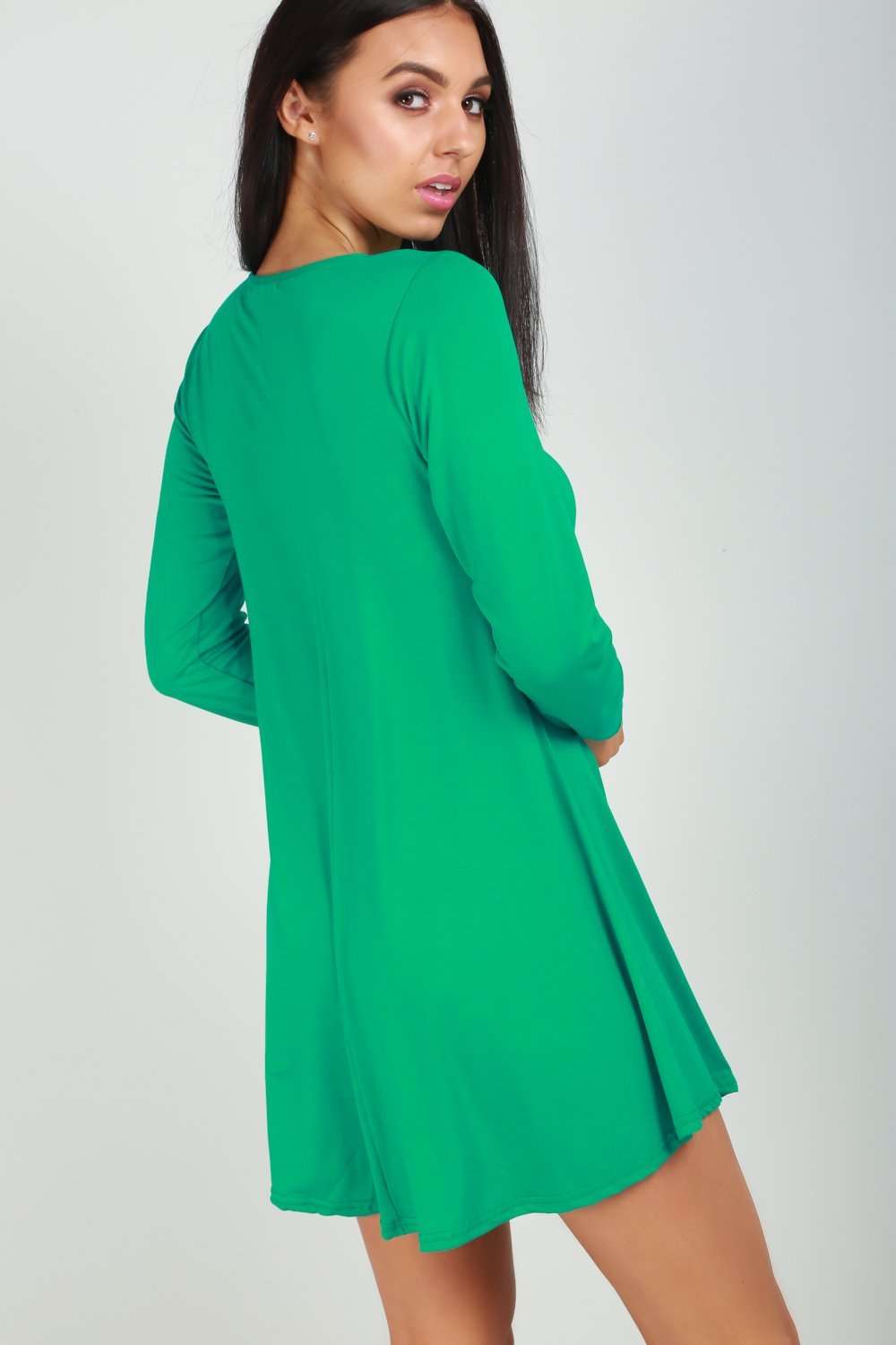 Long Sleeve Santa Swing Dress - bejealous-com