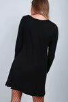 Long Sleeve Scary Pumpkin Swing Dress - bejealous-com