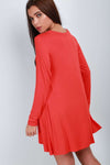 Long Sleeve Scary Pumpkin Swing Dress - bejealous-com