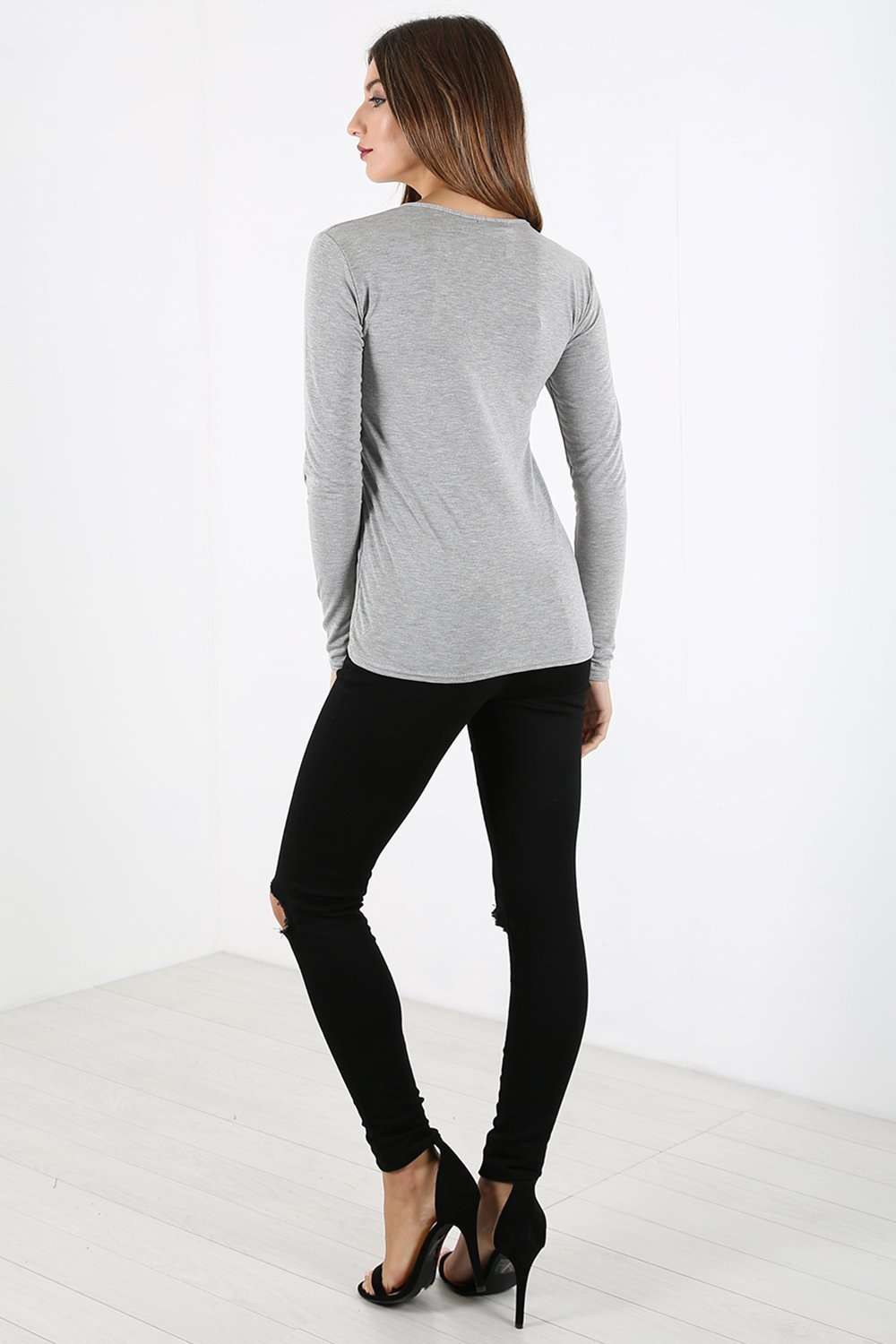 Long Sleeve Skeleton Print Top - bejealous-com