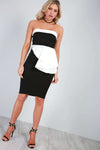 Lorna Bardot Peplum Frill Bodycon Midi Dress - bejealous-com