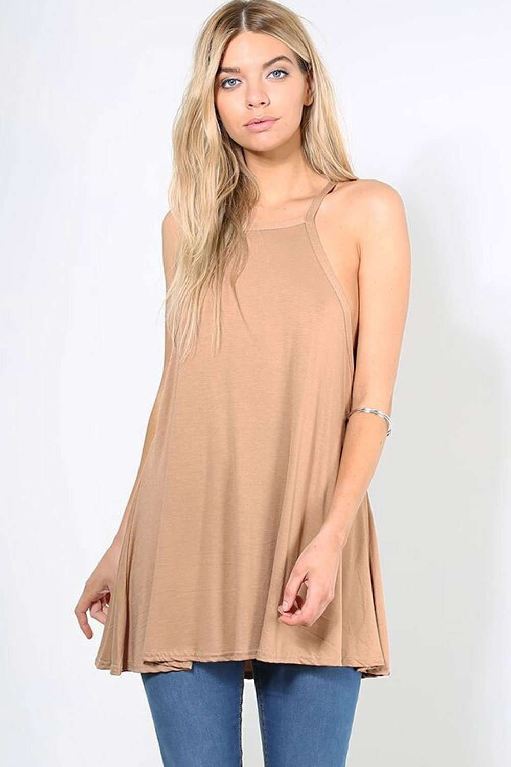 Lorna Cami Flare Basic Jersey  Swing Top - bejealous-com