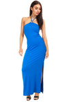 Lorna Halterneck Split Leg Maxi Dress - bejealous-com