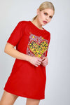 Lorna Leopard Print Graphic Tshirt Dress - bejealous-com