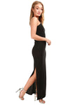 Lorna Side Split Halterneck Maxi Dress - bejealous-com