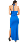 Lorna Side Split Halterneck Maxi Dress - bejealous-com
