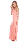 Lorna Side Split Halterneck Maxi Dress - bejealous-com