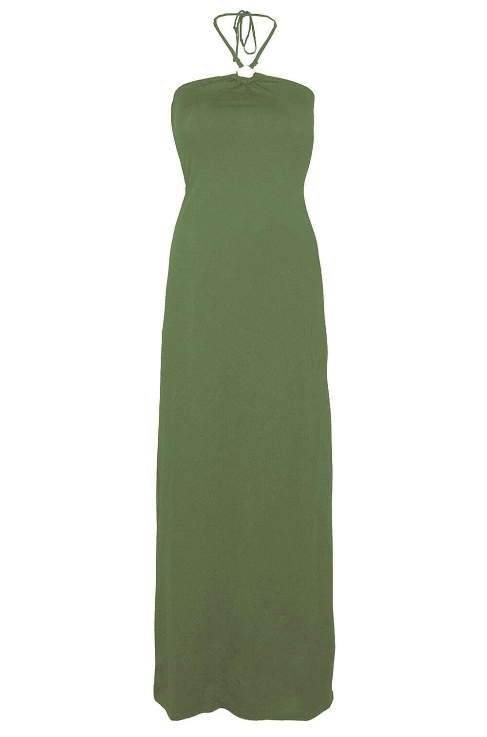 Lorna Side Split Halterneck Maxi Dress - bejealous-com