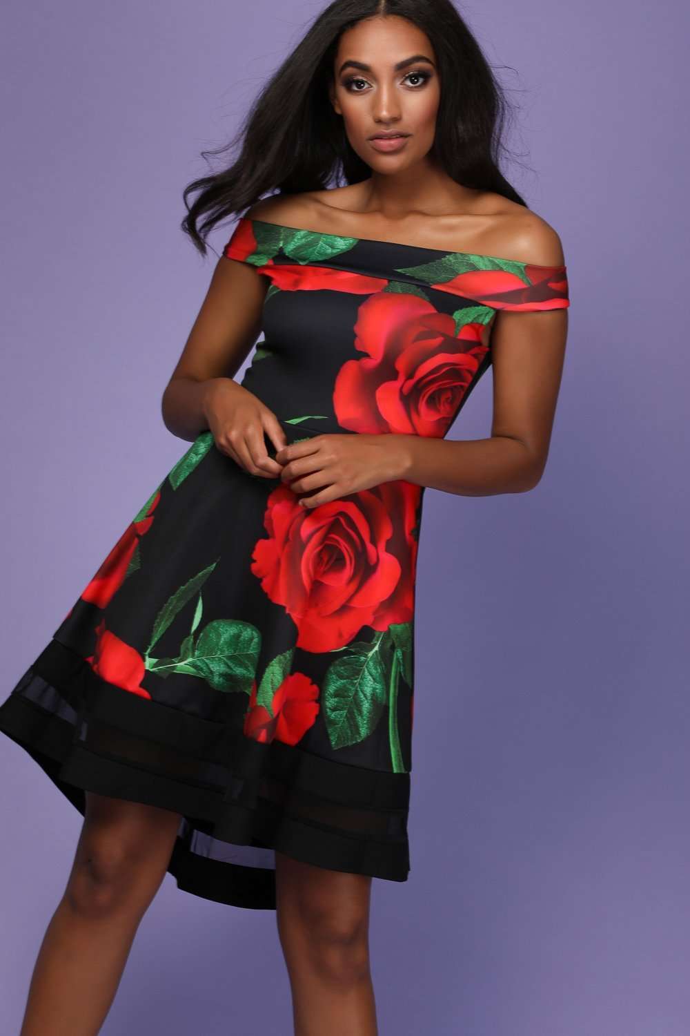 Loryl Floral Bandeau Dress - bejealous-com