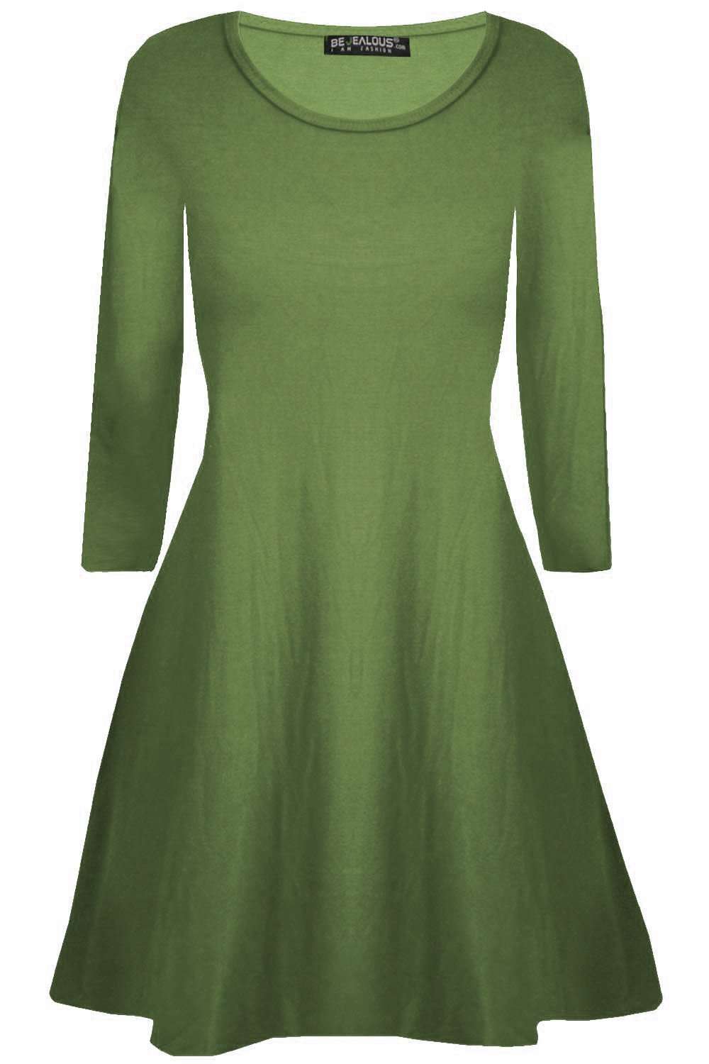 Lottie Plus Long Sleeve Mini Swing Dress - bejealous-com