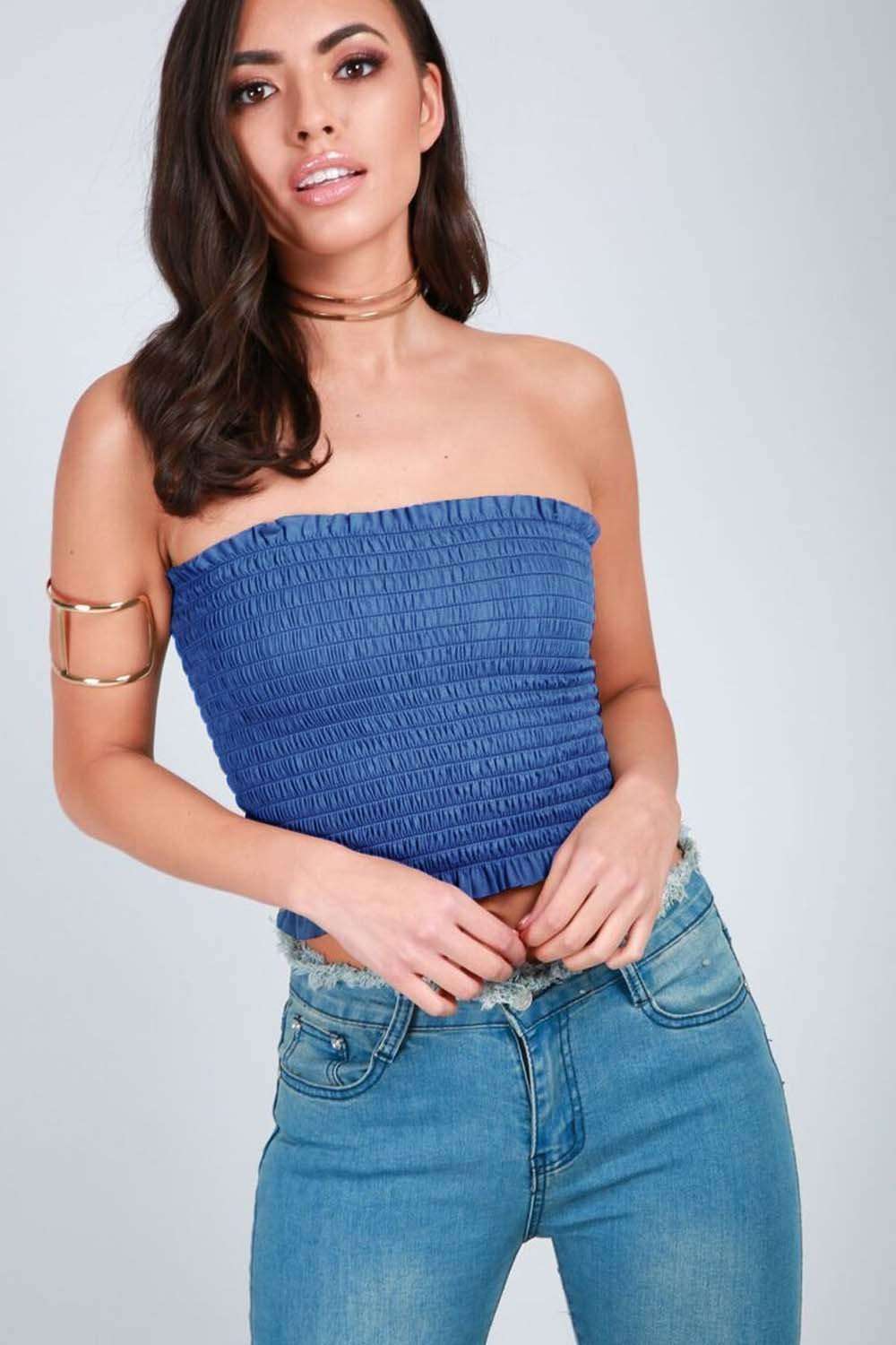 Lottie Smocked Crop Top - bejealous-com