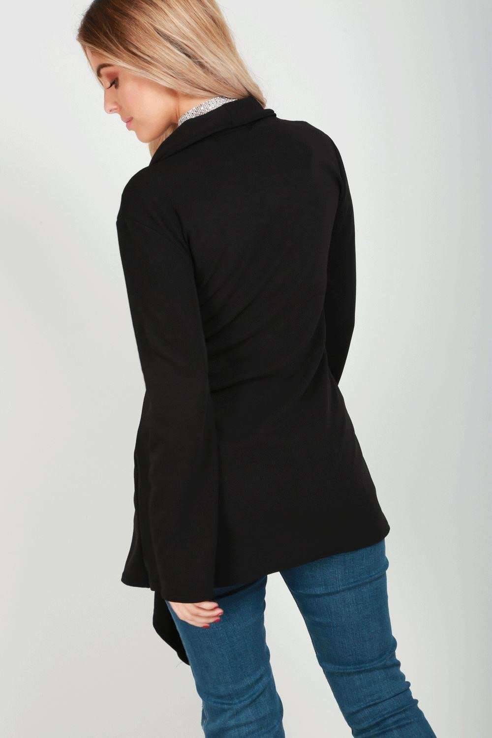 Lottie Waterfall Belted Jacket - bejealous-com