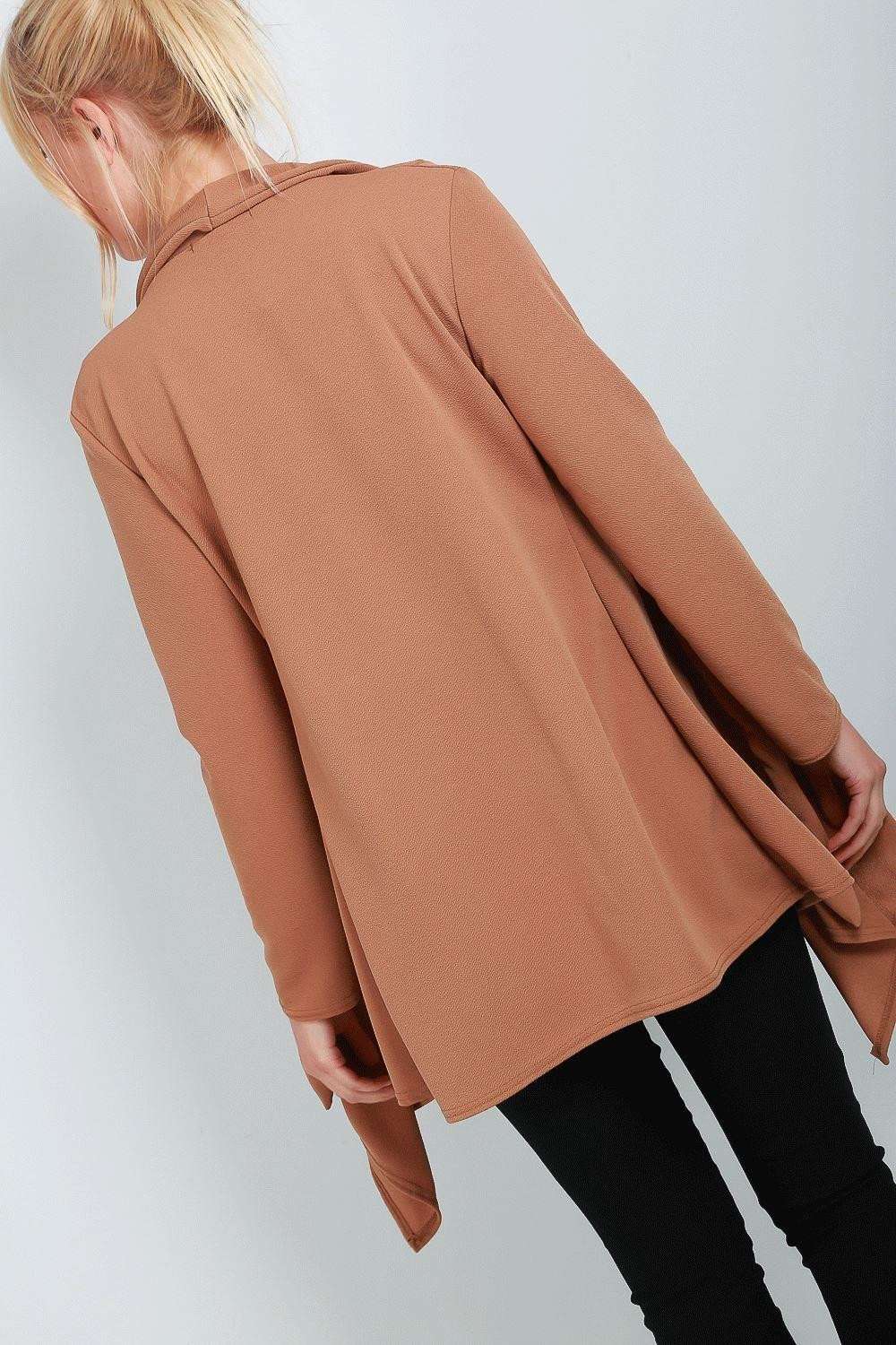 Lottie Waterfall Belted Jacket - bejealous-com