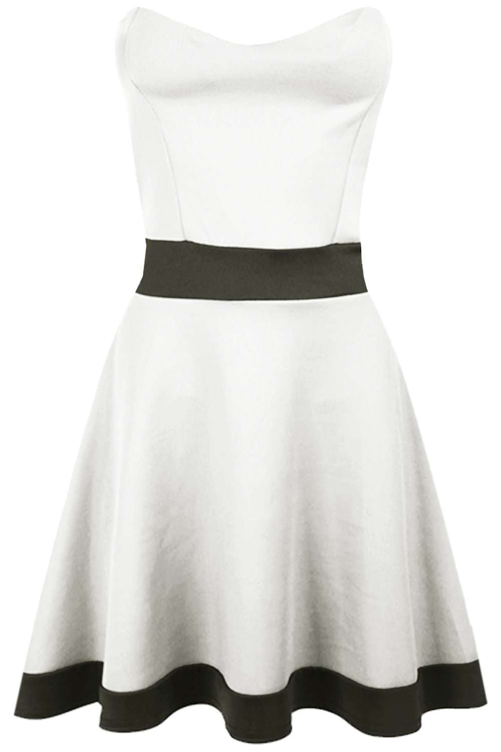 Louella Bardot Colour Block Mini Skater Dress - bejealous-com