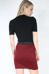 Louella High Waist Bodycon Mini Skirt - bejealous-com