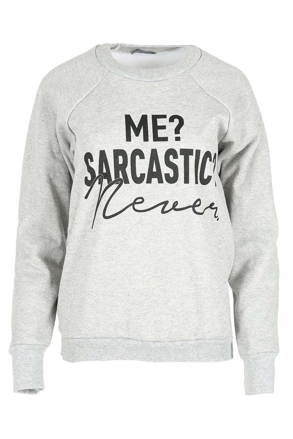 Louisa Slogan Print Baggy Sweatshirt - bejealous-com