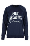 Louisa Slogan Print Baggy Sweatshirt - bejealous-com