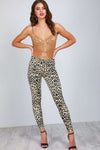 Louise High Waist Leopard Print Vinyl Leggings - bejealous-com