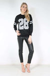 Louisiana Graphic Print Baggy Sweatshirt - bejealous-com