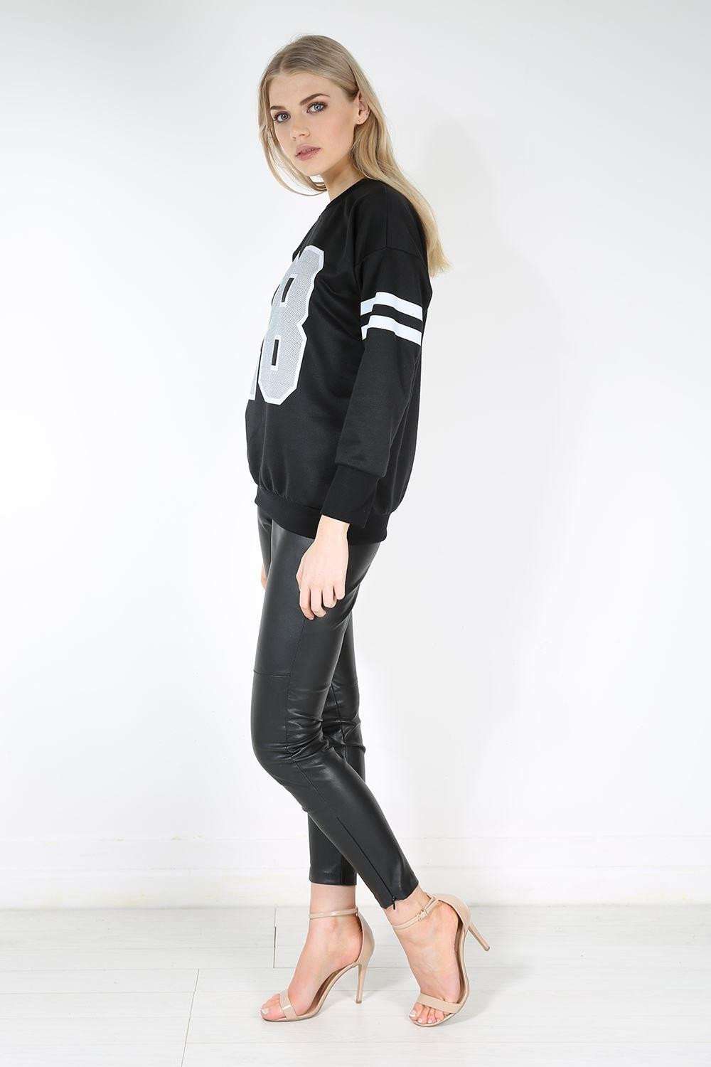 Louisiana Graphic Print Baggy Sweatshirt - bejealous-com